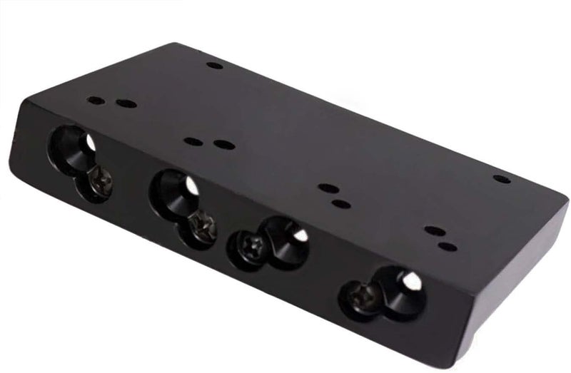 JD.Moon Vintage 4 String Bass Bridge Tailpiece A-style Roller Saddle Bridge Top Load or String Through Body (Black) - Image 2